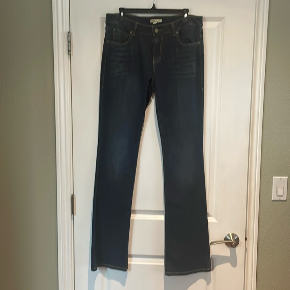CAbi jeans galaxy wash slim boot cut size 12 Long NWT